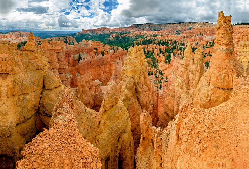 Toile textile haut de gamme Toile textile haut de gamme 120 cm x 80 cm paysage Amphithéâtre, Bryce Canyon, Utah, USA