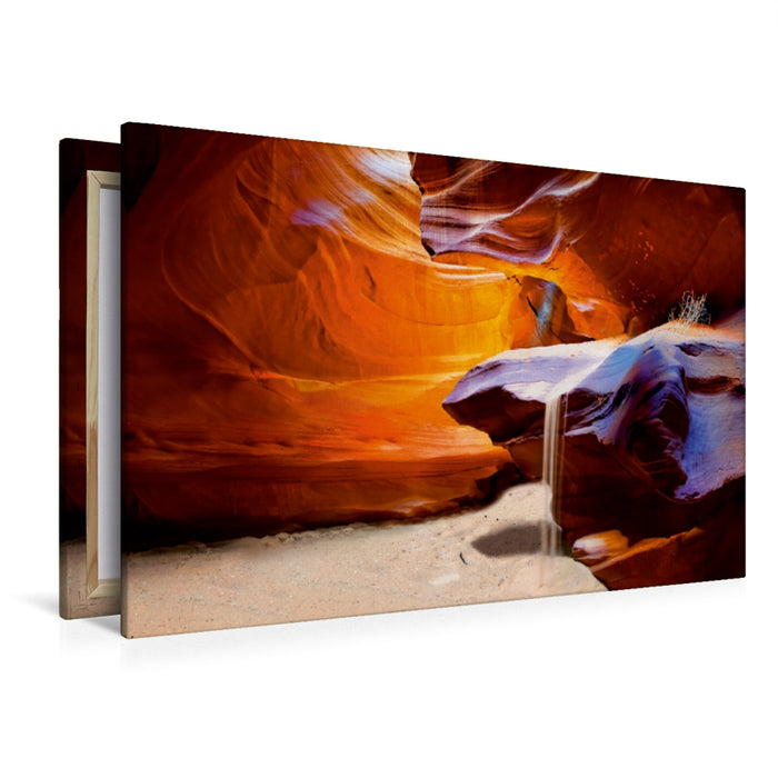 Toile textile haut de gamme Toile textile haut de gamme 120 cm x 80 cm à travers Upper Antelope Canyon, Arizona, États-Unis