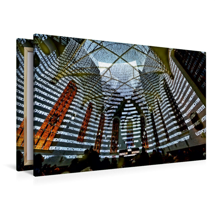 Premium Textil-Leinwand Premium Textil-Leinwand 120 cm x 80 cm quer Katharinenkirche - 2016