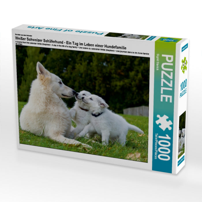 Weißer Schweizer Schäferhund - Ein Tag im Leben einer Hundefamilie - CALVENDO Foto-Puzzle - calvendoverlag 29.99