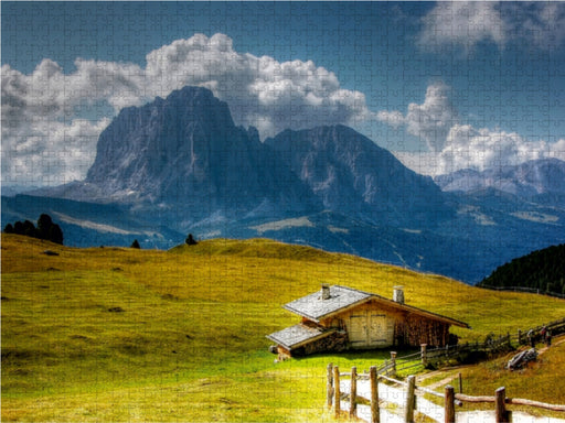 Langkofel - Cisles Alm - Gröden - CALVENDO Foto-Puzzle - calvendoverlag 29.99