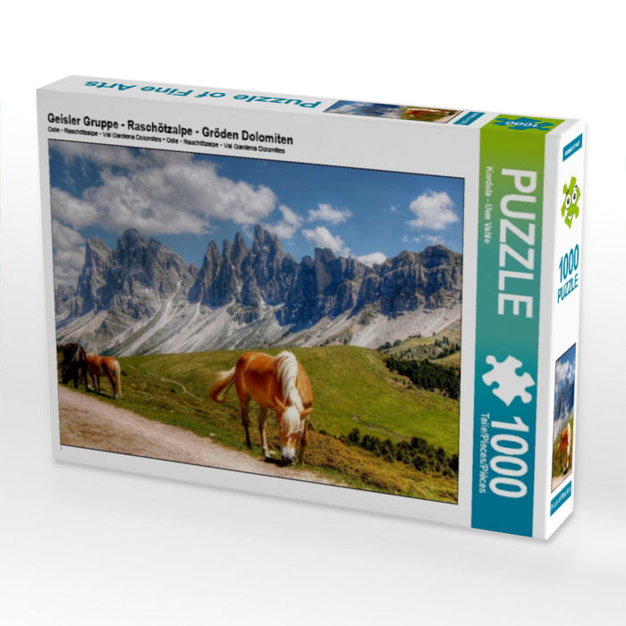 Geisler Gruppe - Raschötzalpe - Gröden Dolomiten - CALVENDO Foto-Puzzle - calvendoverlag 29.99