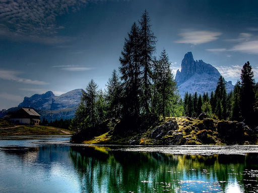 Lago di Federa mit Becco di Mezzodi - erreichbar von Cortina oder Passo Giau - CALVENDO Foto-Puzzle - calvendoverlag 29.99