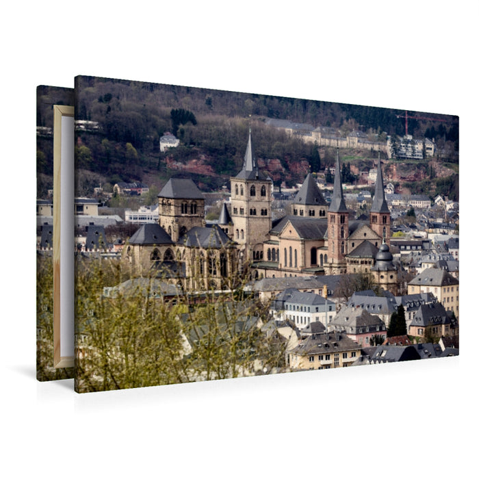 Toile textile premium Toile textile premium 120 cm x 80 cm vue paysage du Petrisberg à la cathédrale 