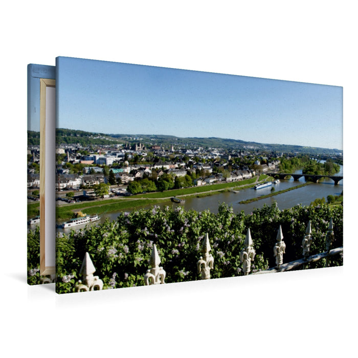 Toile textile haut de gamme Toile textile haut de gamme 120 cm x 80 cm paysage Un motif du calendrier TRÈS sur la Moselle 