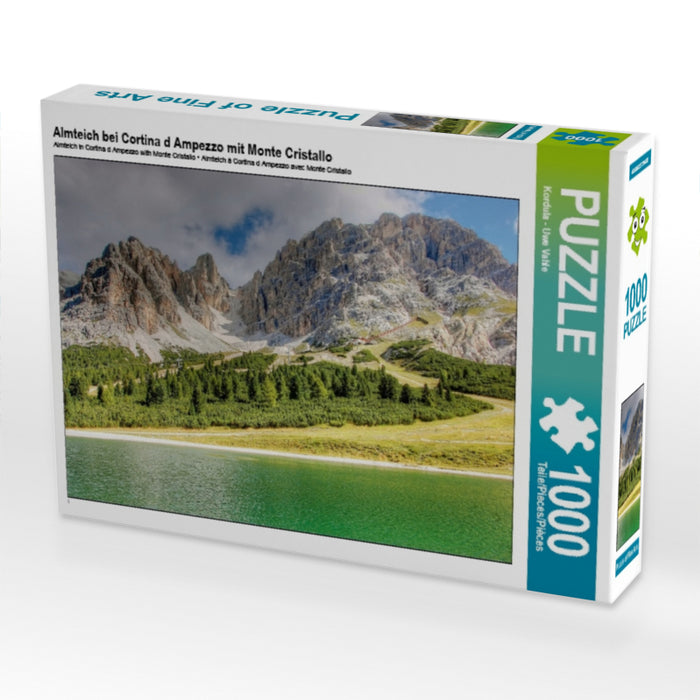 Almteich bei Cortina d Ampezzo mit Monte Cristallo - CALVENDO Foto-Puzzle - calvendoverlag 29.99