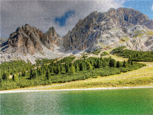 Almteich bei Cortina d Ampezzo mit Monte Cristallo - CALVENDO Foto-Puzzle - calvendoverlag 29.99