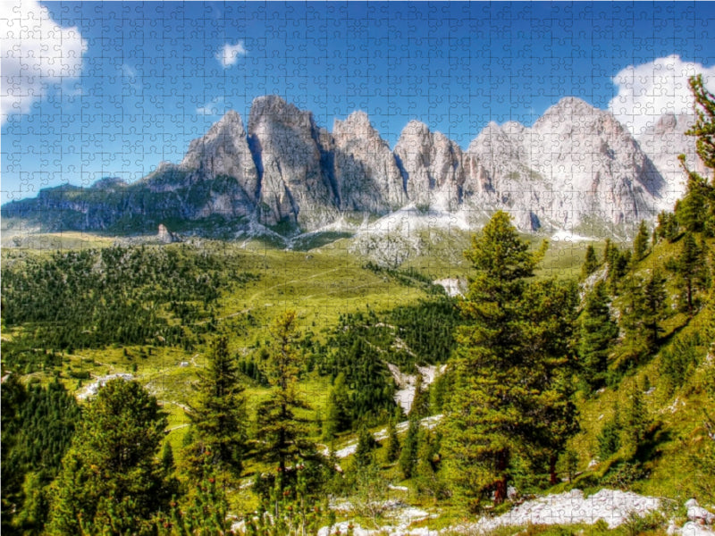 Geisler Spitzen Südwände von der Cisles Alpe - Gröden - CALVENDO Foto-Puzzle - calvendoverlag 29.99