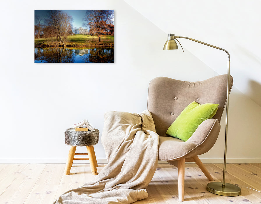 Premium Textil-Leinwand Premium Textil-Leinwand 75 cm x 50 cm quer Schloß Richmond an der Oker in Braunschweig