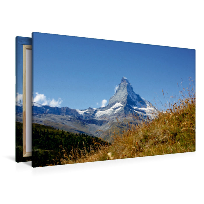 Premium Textil-Leinwand Premium Textil-Leinwand 120 cm x 80 cm quer Faszination Matterhorn