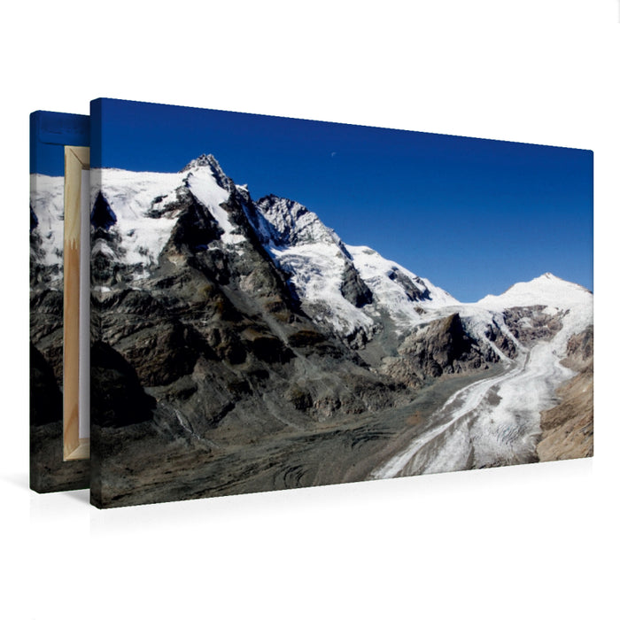 Premium Textil-Leinwand Premium Textil-Leinwand 75 cm x 50 cm quer Großglockner-Gletscher