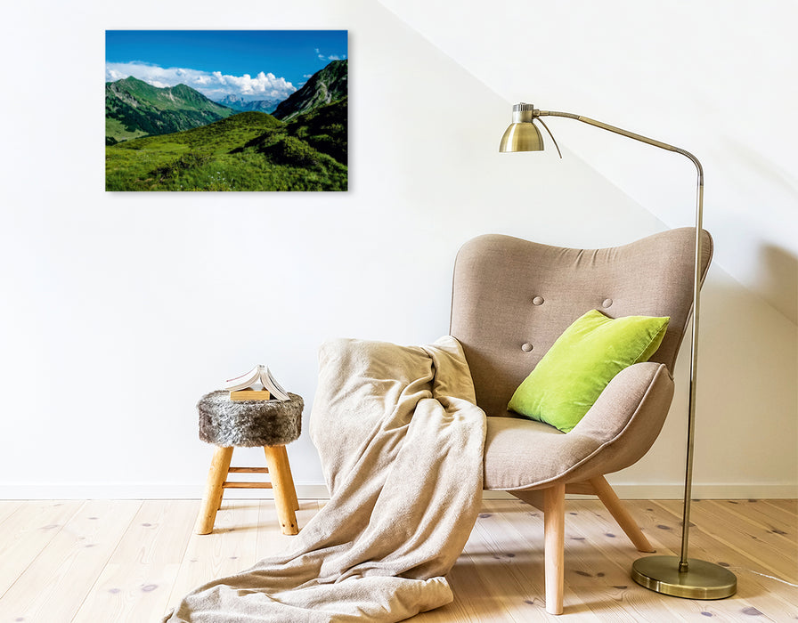 Premium Textil-Leinwand Premium Textil-Leinwand 75 cm x 50 cm quer Am Furkapass, Alpen