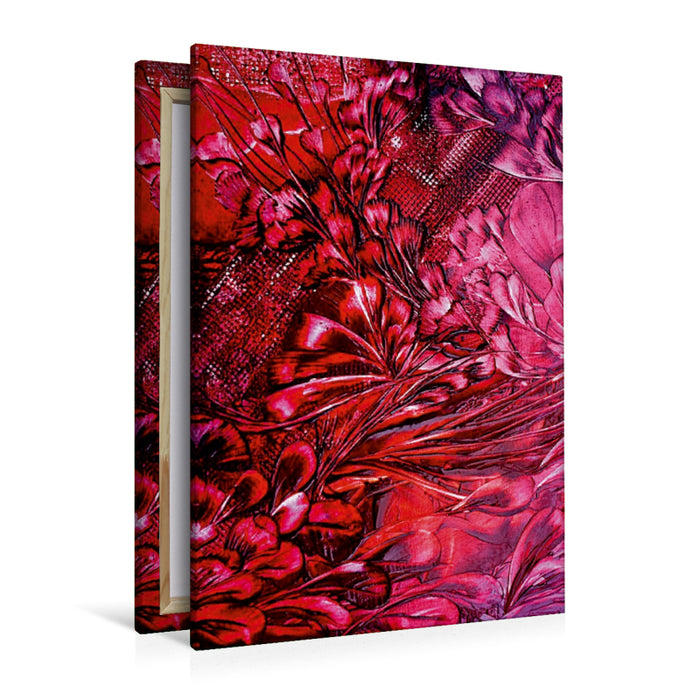 Premium Textil-Leinwand Premium Textil-Leinwand 80 cm x 120 cm  hoch Kraft der Farbe- Rot