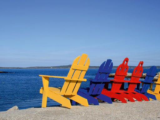 Farbige Stühle am Strand, Kanada - CALVENDO Foto-Puzzle - calvendoverlag 29.99