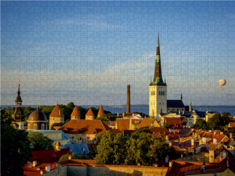 Blick über die Dächer der unteren Altstadt mit St. Olaikirche - CALVENDO Foto-Puzzle - calvendoverlag 29.99