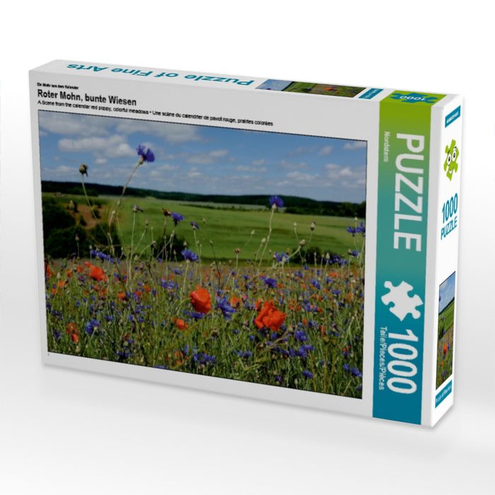 Roter Mohn, bunte Wiesen - CALVENDO Foto-Puzzle - calvendoverlag 29.99