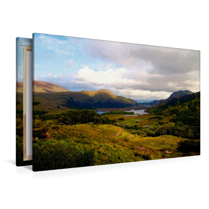 Premium Textil-Leinwand Premium Textil-Leinwand 120 cm x 80 cm quer Irland: Ladies' View bei Killarney