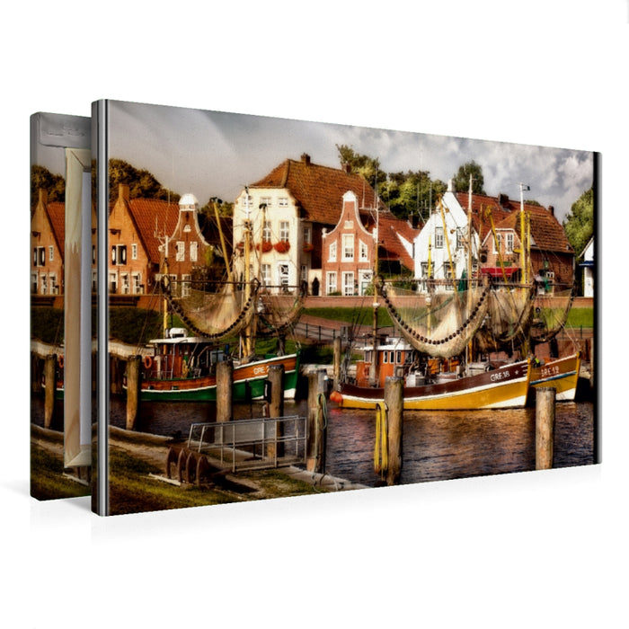 Premium Textil-Leinwand Premium Textil-Leinwand 75 cm x 50 cm quer Der alte Hafen Greetsiel