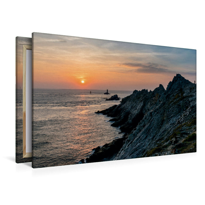 Premium Textil-Leinwand Premium Textil-Leinwand 120 cm x 80 cm quer Pointe du Raz