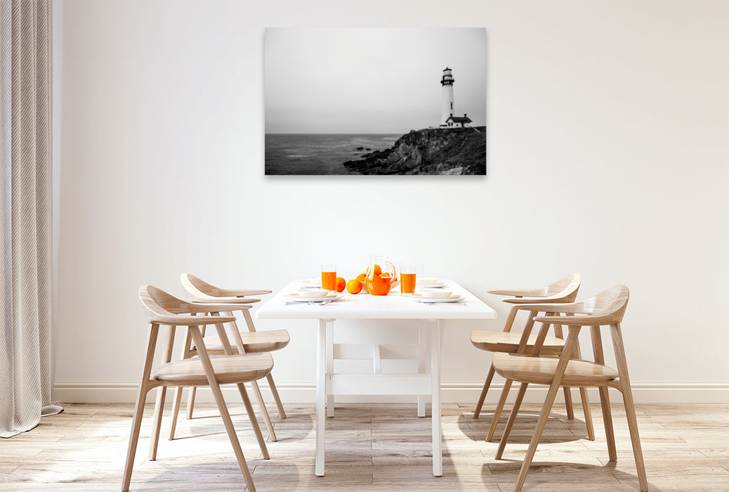 Premium Textil-Leinwand Premium Textil-Leinwand 120 cm x 80 cm quer Pigeon Point Lighthouse, Kalifornien