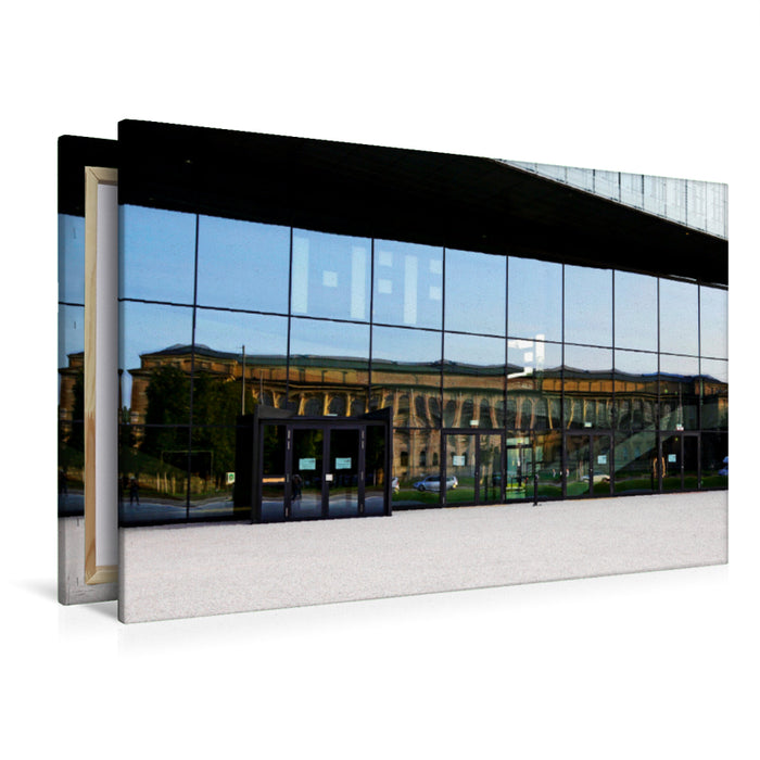 Premium textile canvas Premium textile canvas 120 cm x 80 cm landscape reflection: Alte Pinakothek 