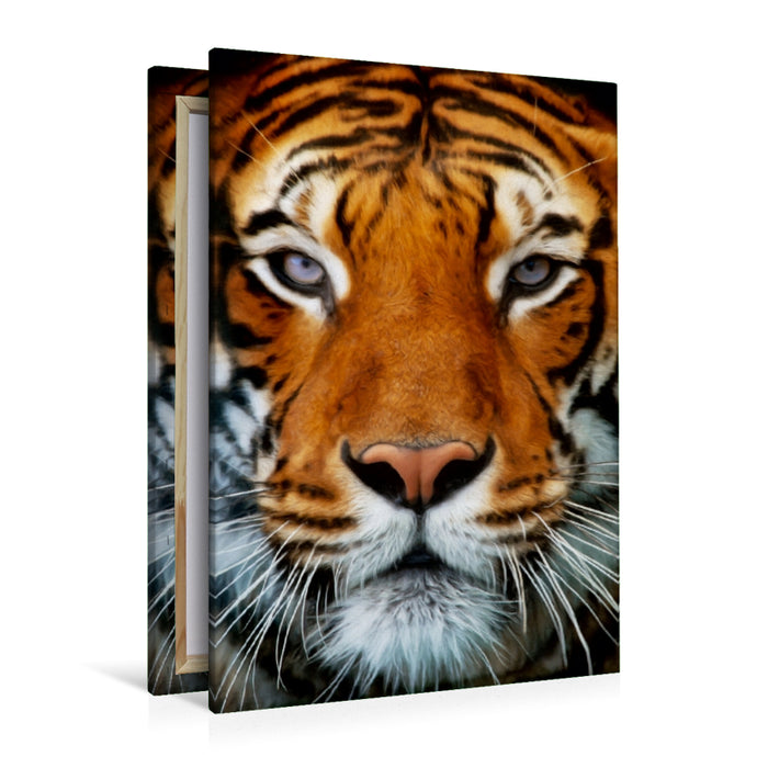 Premium Textil-Leinwand Premium Textil-Leinwand 80 cm x 120 cm  hoch Tiger Portrait