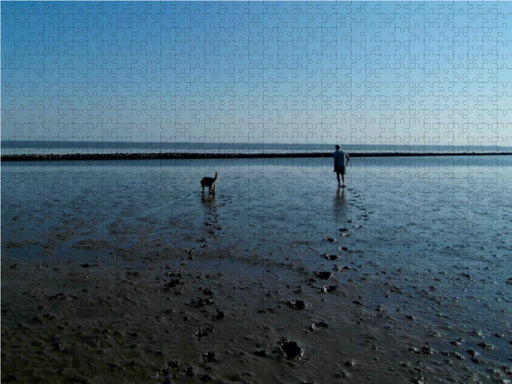 Wattspaziergang mit Hund an der Nordsee - CALVENDO Foto-Puzzle - calvendoverlag 29.99