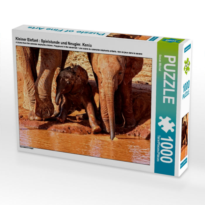 Kleiner Elefant : Spielstunde und Neugier. Kenia - CALVENDO Foto-Puzzle - calvendoverlag 34.99