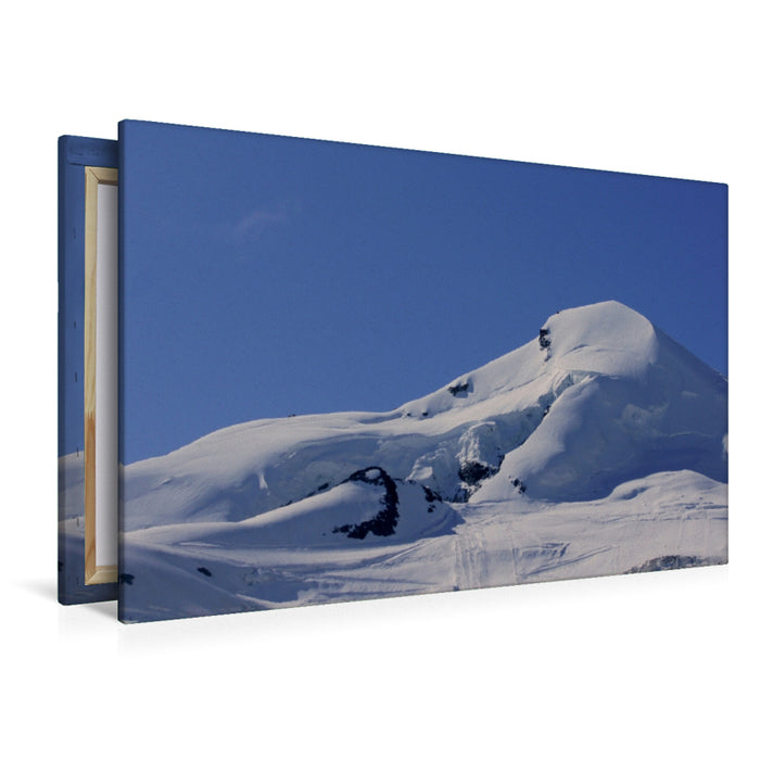 Premium Textil-Leinwand Premium Textil-Leinwand 120 cm x 80 cm quer Berglandschaft im Wallis : Allalinhorn bei Saas Fee . Schweiz