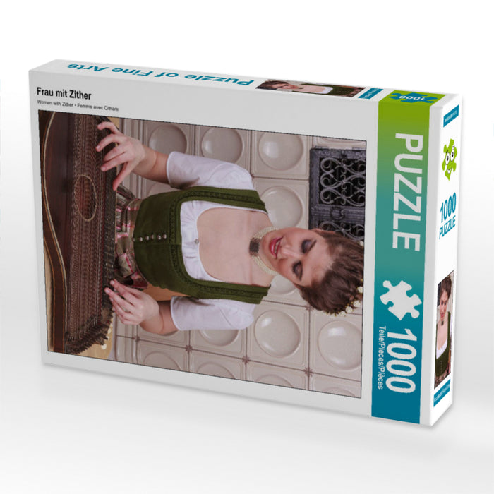 Woman with zither - CALVENDO photo puzzle 
