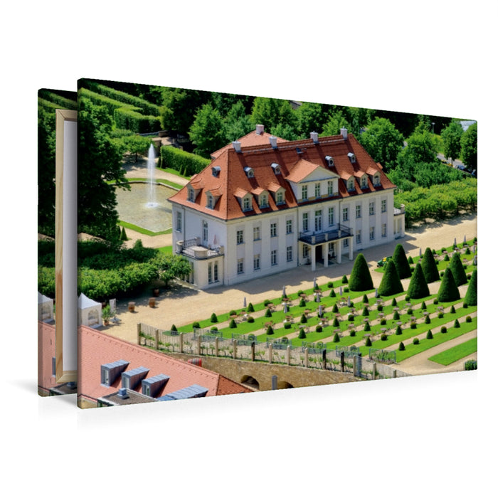 Premium Textil-Leinwand Premium Textil-Leinwand 120 cm x 80 cm quer Schloss Wackerbarth