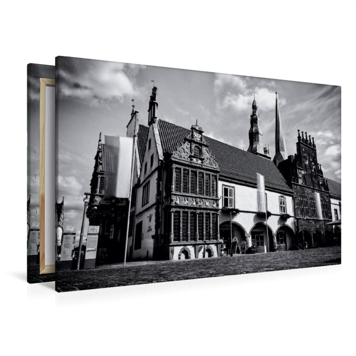 Premium Textil-Leinwand Premium Textil-Leinwand 120 cm x 80 cm quer Historisches Rathaus