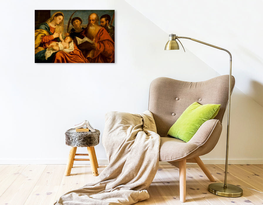 Premium Textil-Leinwand Premium Textil-Leinwand 75 cm x 50 cm quer Ein Motiv aus dem Kalender Jesus Christus - Das Leben Christi auf Gemälden der alten Meister