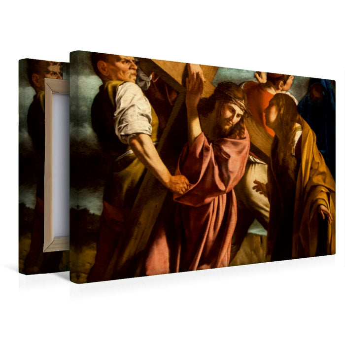 Premium Textil-Leinwand Premium Textil-Leinwand 45 cm x 30 cm quer Ein Motiv aus dem Kalender Jesus Christus - Das Leben Christi auf Gemälden der alten Meister