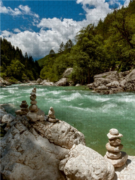 Soca - Sloweniens Smaragdfluss - CALVENDO Foto-Puzzle - calvendoverlag 29.99