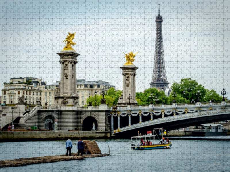 Durch Paris auf einem Holzfloß - CALVENDO Foto-Puzzle - calvendoverlag 39.99