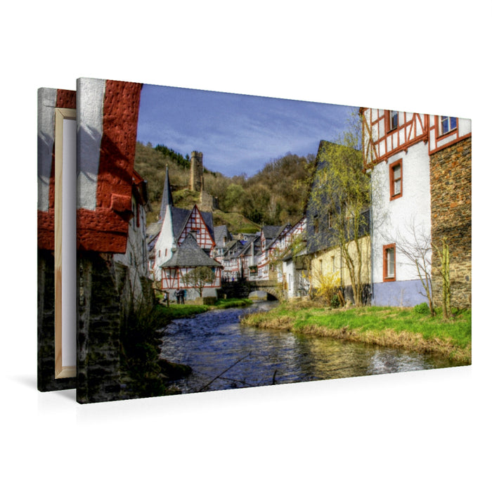 Premium Textil-Leinwand Premium Textil-Leinwand 120 cm x 80 cm quer Eine Perle in der Eifel - Monreal