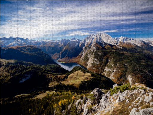 Blick vom Jenner auf Königssee und Watzmann im Berchtesgadener Land - CALVENDO Foto-Puzzle - calvendoverlag 29.99