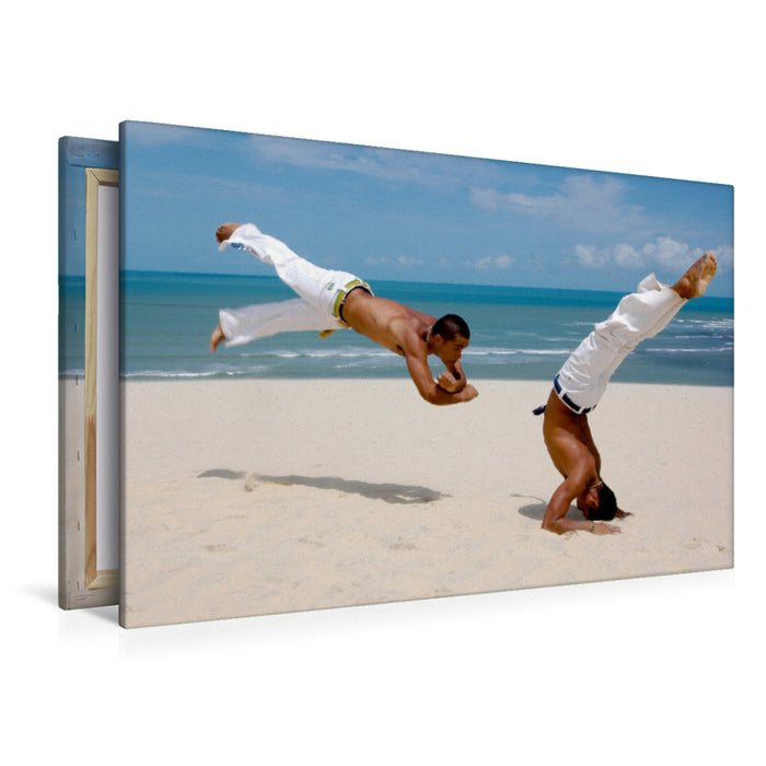 Toile textile premium Toile textile premium 120 cm x 80 cm paysage Capoeira 