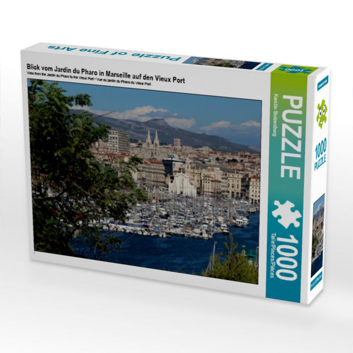 Blick vom Jardin du Pharo in Marseille auf den Vieux Port - CALVENDO Foto-Puzzle - calvendoverlag 29.99