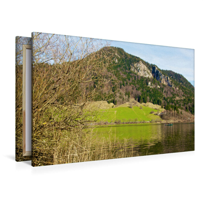 Premium Textil-Leinwand Premium Textil-Leinwand 120 cm x 80 cm quer Auf dem Schliersee