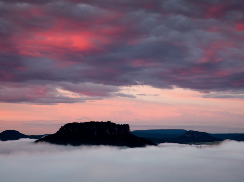 Lilienstein im Nebelmeer - CALVENDO Foto-Puzzle - calvendoverlag 39.99