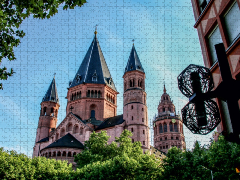 Versteckter Blick auf den Mainzer Dom - CALVENDO Foto-Puzzle - calvendoverlag 29.99