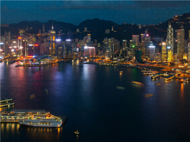 Blick vom Sky-100 Richtung Hong Kong Island - CALVENDO Foto-Puzzle - calvendoverlag 39.99