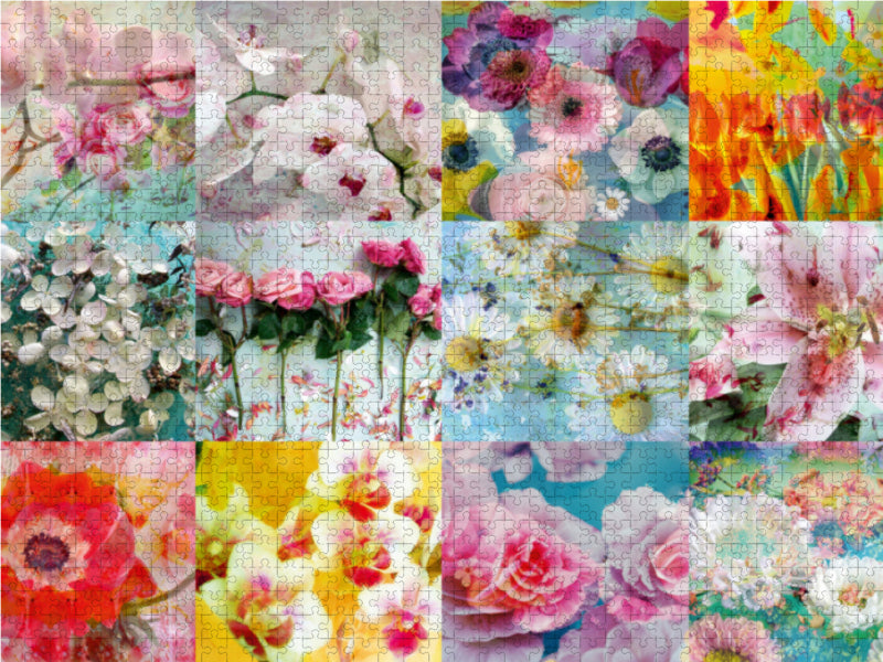 Verträumte Blumen-Collage - CALVENDO Foto-Puzzle - calvendoverlag 29.99