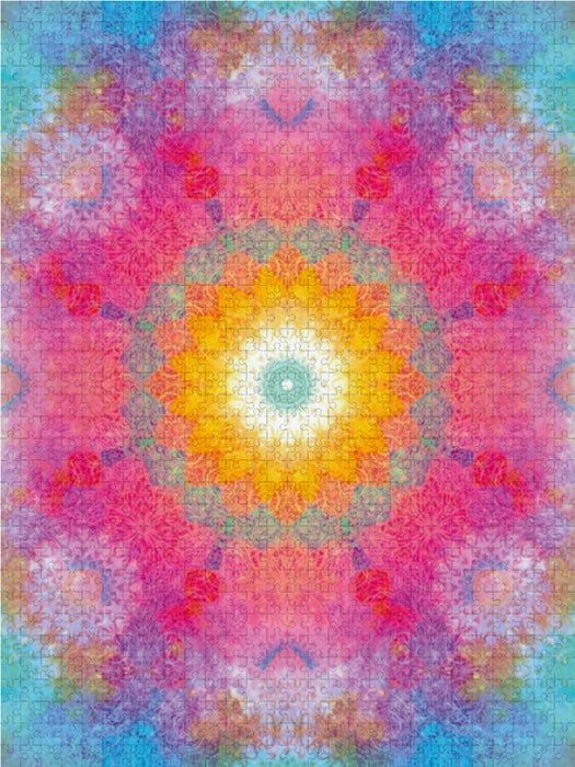 Feines Regenbogen Mandala - CALVENDO Foto-Puzzle - calvendoverlag 39.99
