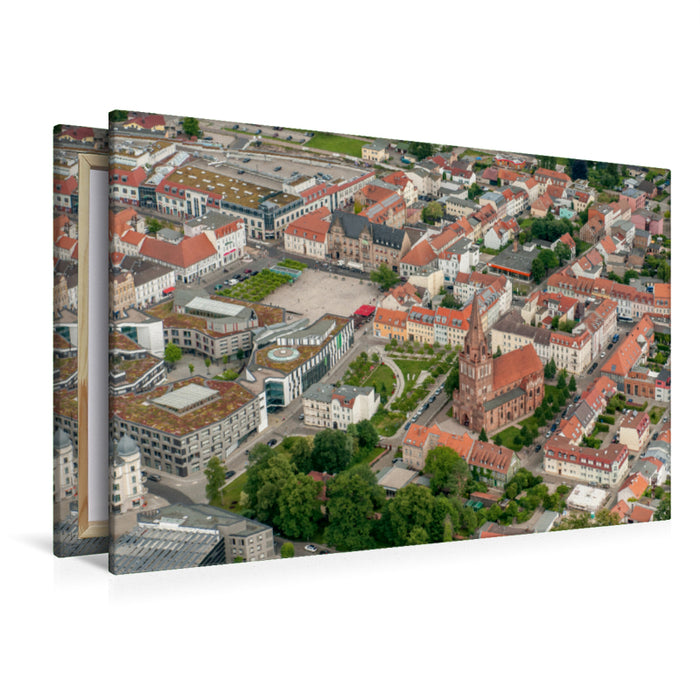 Premium Textil-Leinwand Premium Textil-Leinwand 120 cm x 80 cm quer Ein Motiv aus dem Kalender Eberswalde in Luftbildern
