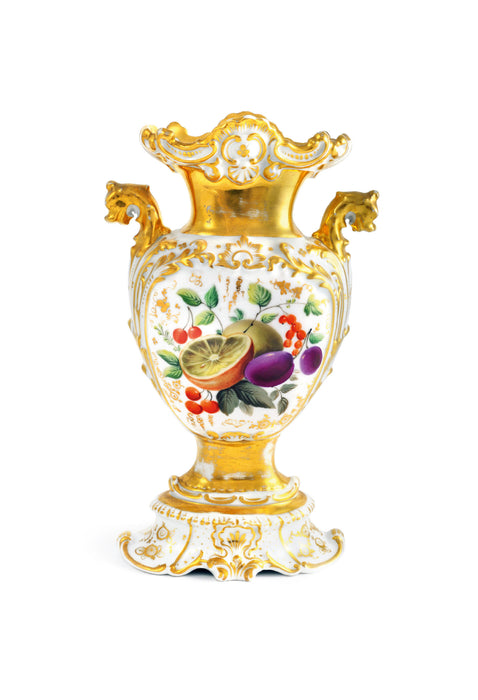 Toile textile premium Toile textile premium 50 cm x 75 cm de haut magnifique vase avec peinture de fruits 