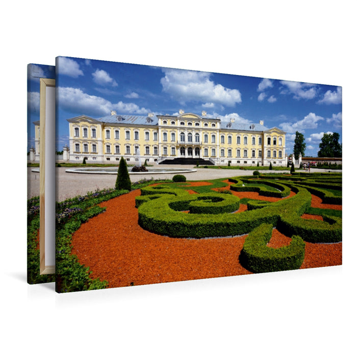 Premium Textil-Leinwand Premium Textil-Leinwand 120 cm x 80 cm quer Schloss Ruhenthal/Rundale - Das Versailles des Baltikums