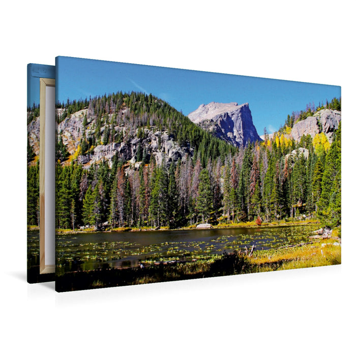 Premium Textil-Leinwand Premium Textil-Leinwand 120 cm x 80 cm quer Rocky Mountain National Park